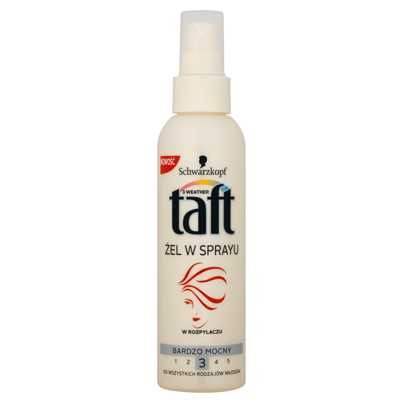 ژل اسپری مو تافت مدل zel w sprayu حجم 150 میلی لیتر