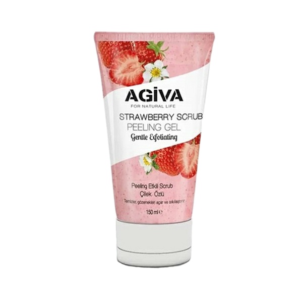 ژل اسکراب لایه بردار صورت آگیوا مدل strawberry حجم 150 میلی لیتر