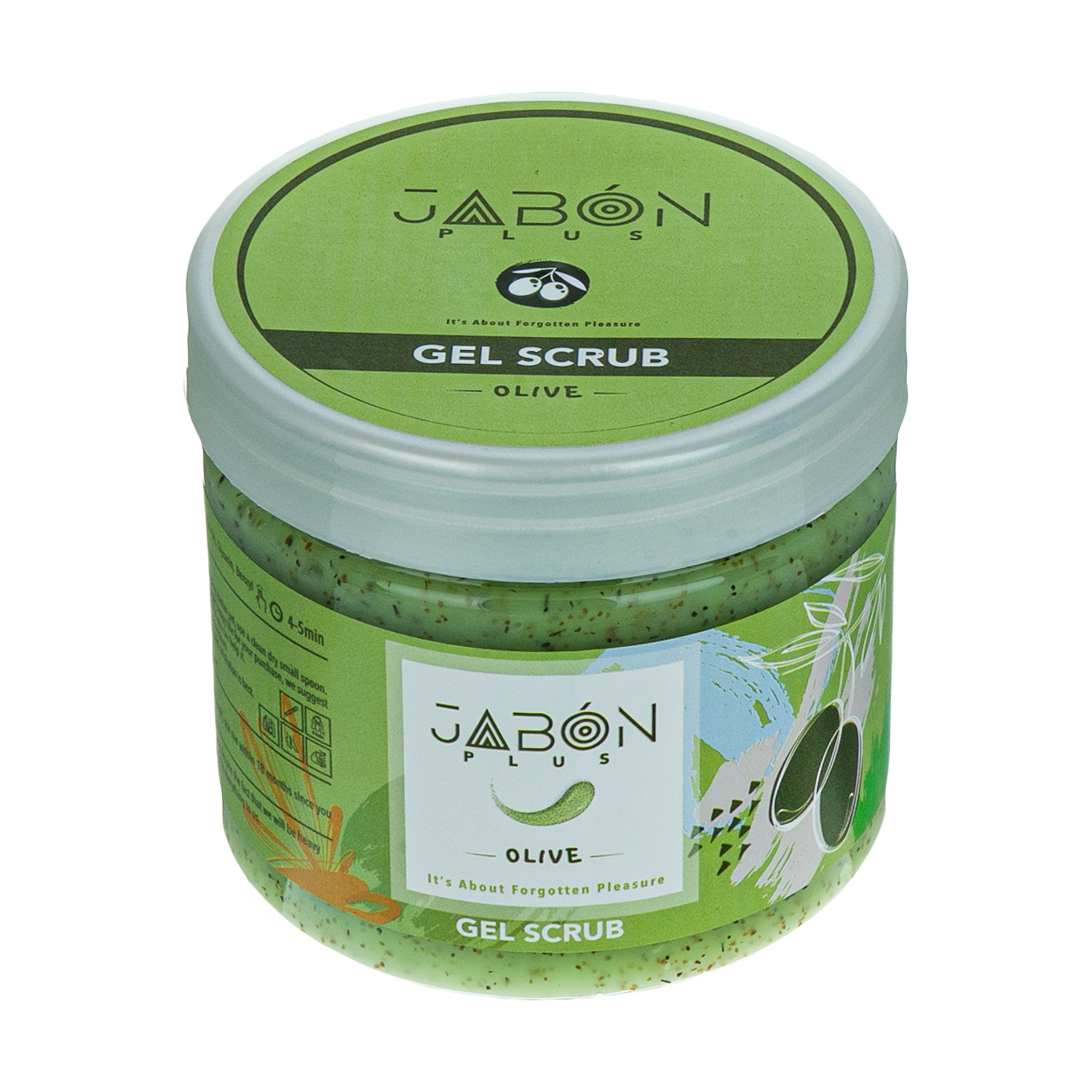ژل اسکراب لایه بردار پوست ژبن پلاس مدل olive وزن 375 گرم