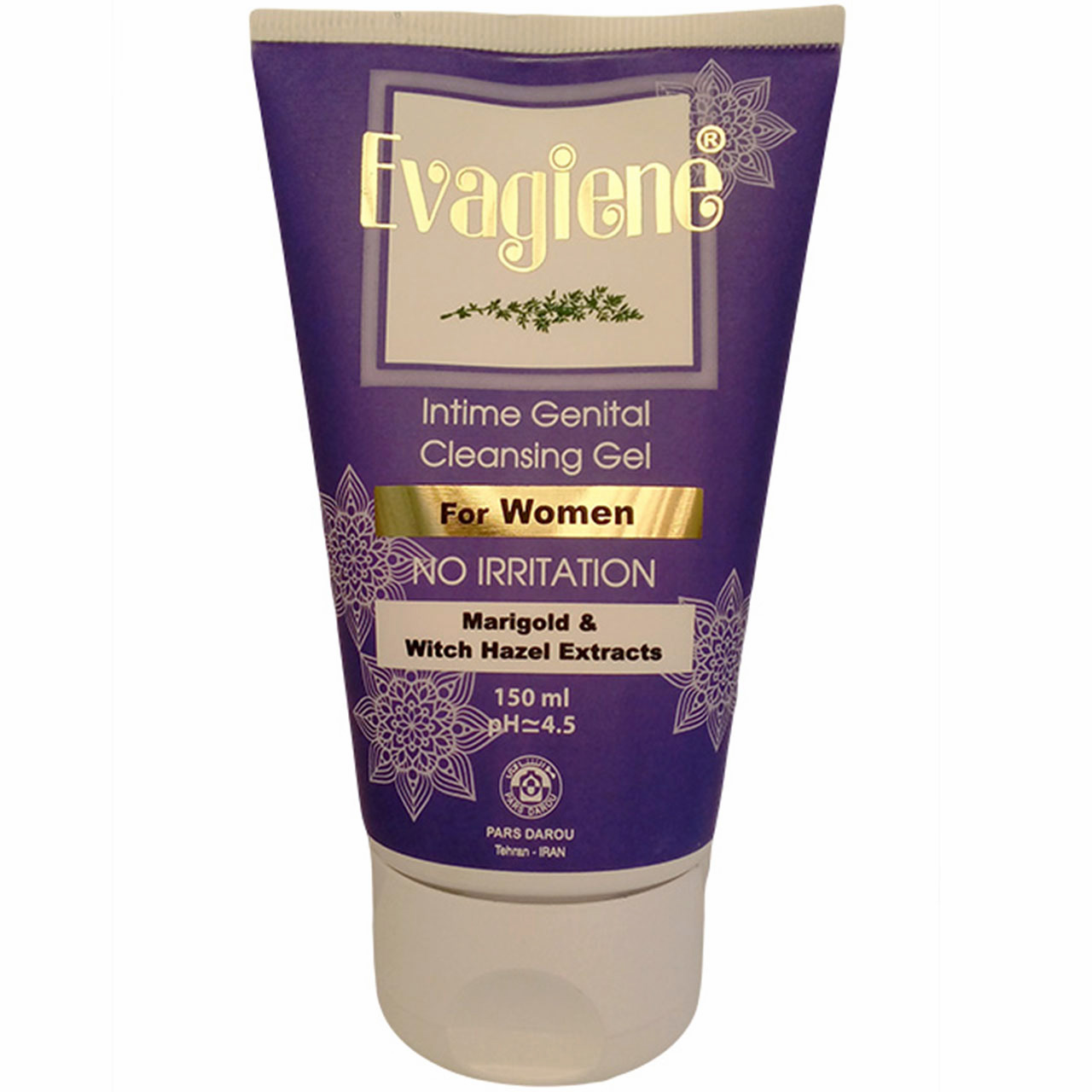 ژل بهداشتی بانوان ایواژین مدل marigold & witch hazal extract حجم 150 میلی لیتر