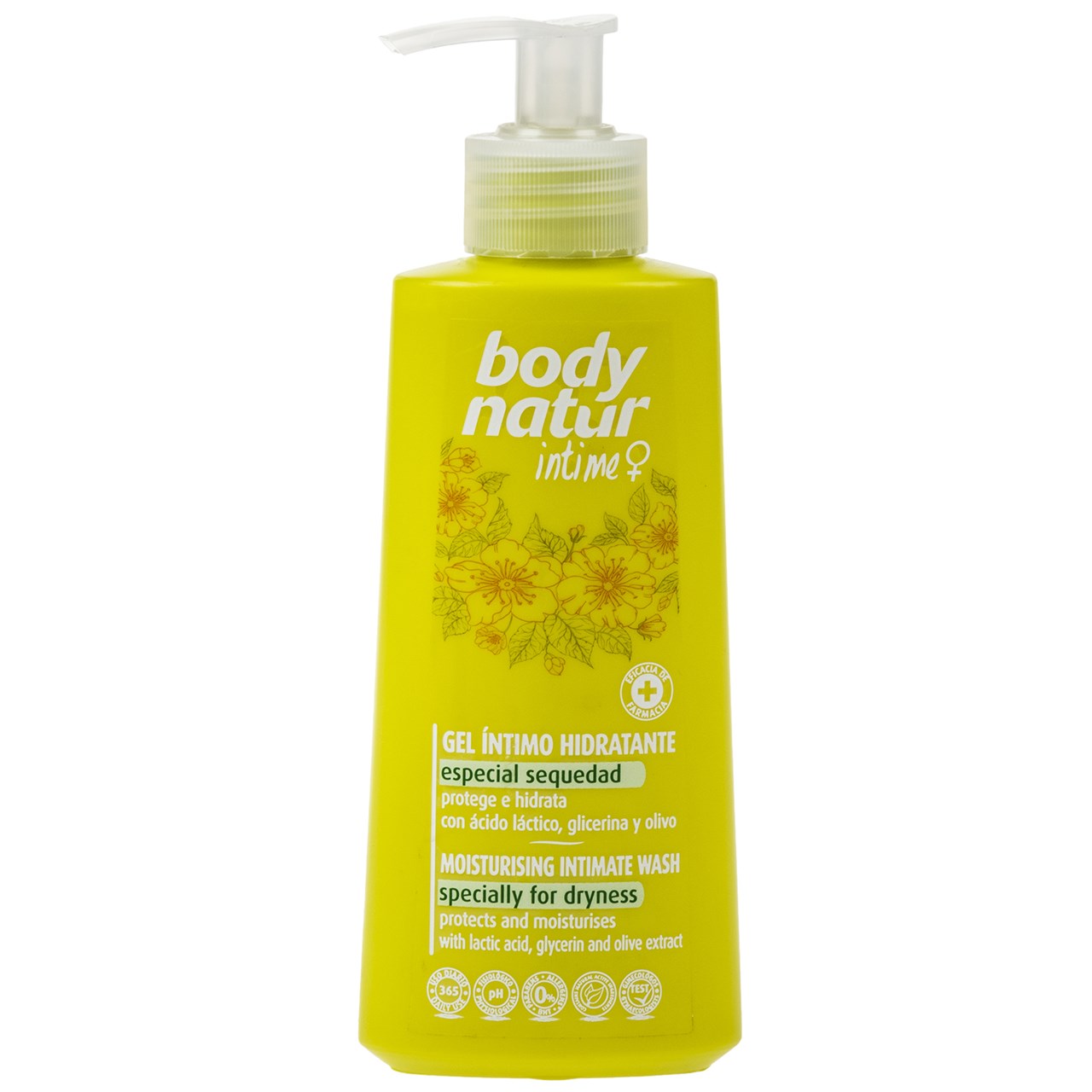 ژل بهداشتی بانوان بادی ناتور سری intime مدل moisturising wash حجم 200 میلی لیتر