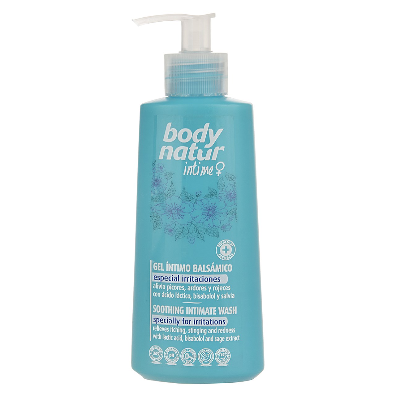 ژل بهداشتی بانوان بادی ناتور سری intime مدل soothing wash حجم 200 میلی لیتر