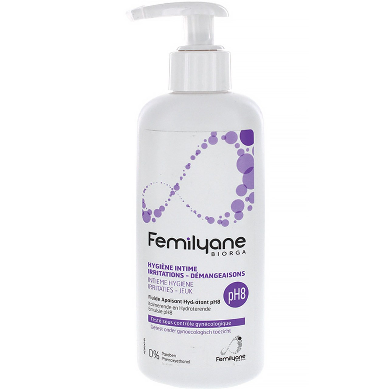 ژل بهداشتی بانوان بایورگا سری femilyane مدل emulsie ph8 حجم 200 میلی لیتر