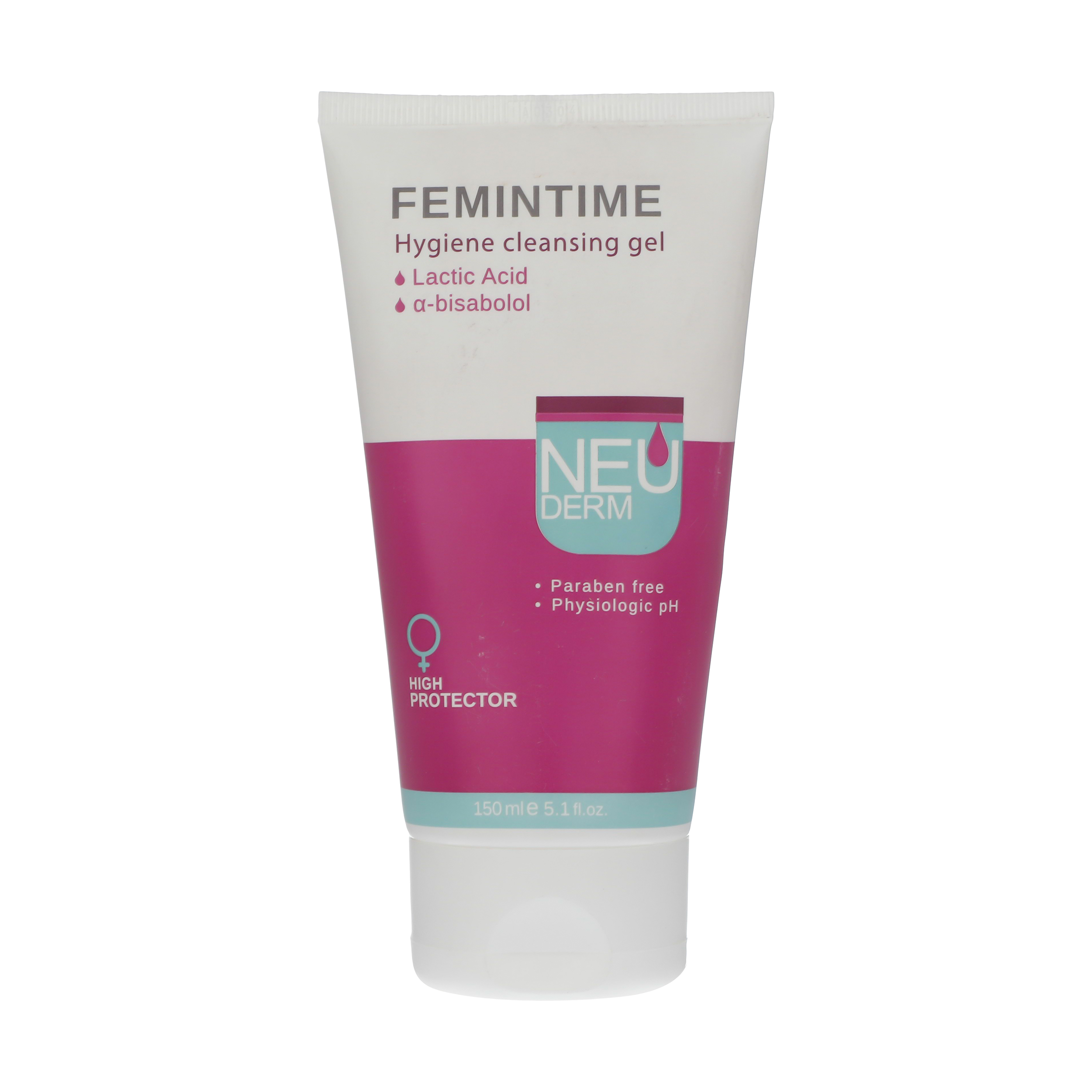 ژل بهداشتی بانوان نئودرم مدل femintime حجم 150 میلی لیتر