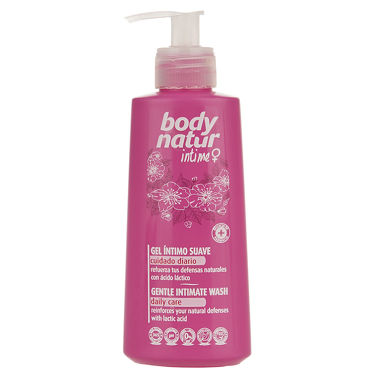 ژل بهداشتی ملایم بانوان بادی ناتور مدل gentle wash حجم 200 میلی لیتر