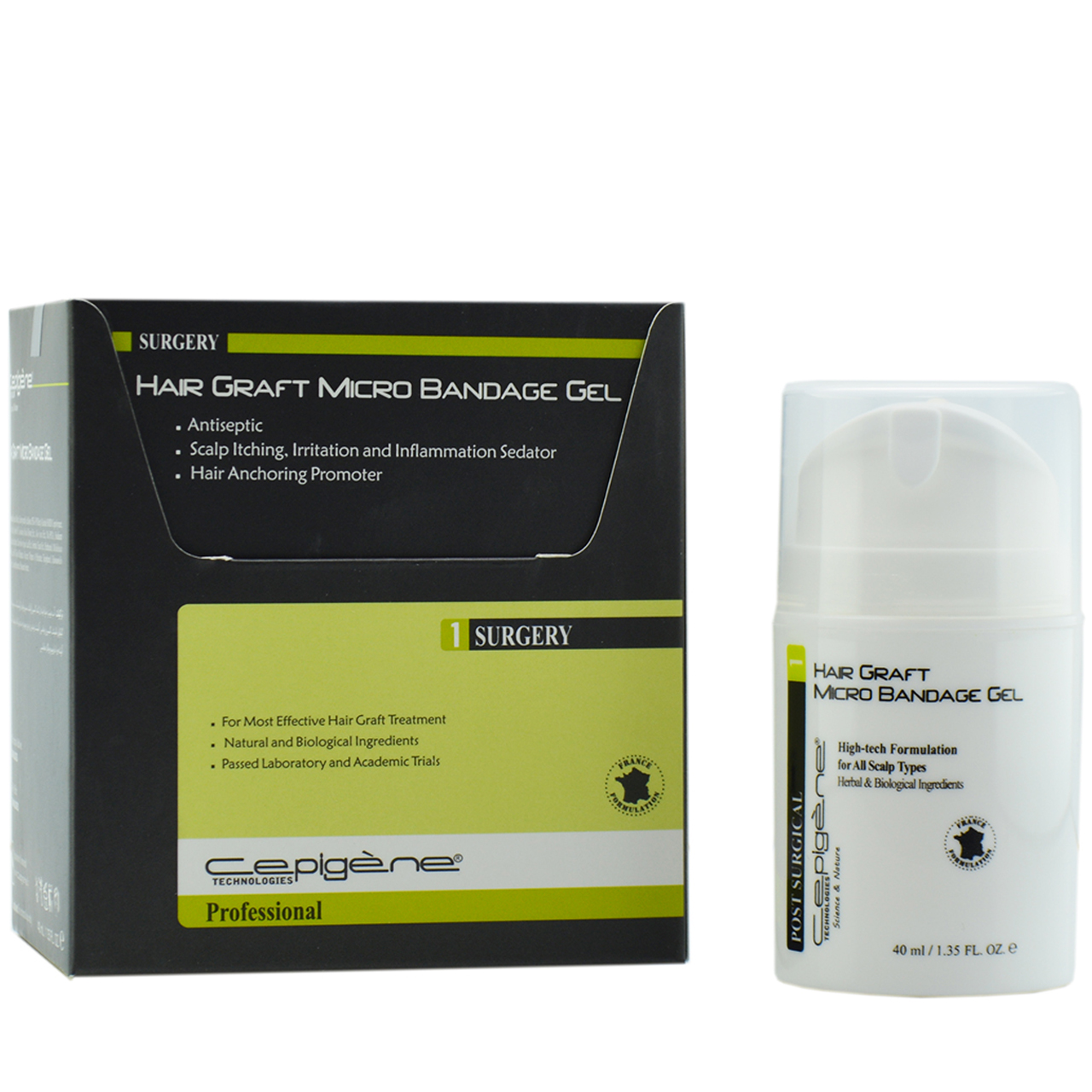ژل تخصصی ترمیم کننده بعد از کاشت مو سپیژن مدل bandage gel حجم 40 میلی لیتر
