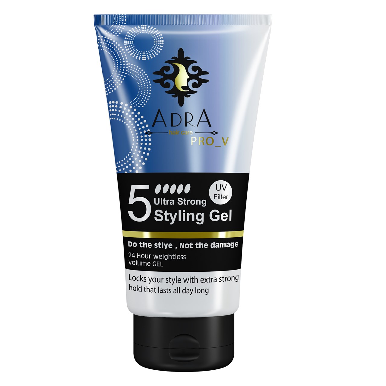 ژل حالت دهنده فوق العاده قوی مو آدرا مدل ultra strong styling gel حجم 150 میلی لیتر
