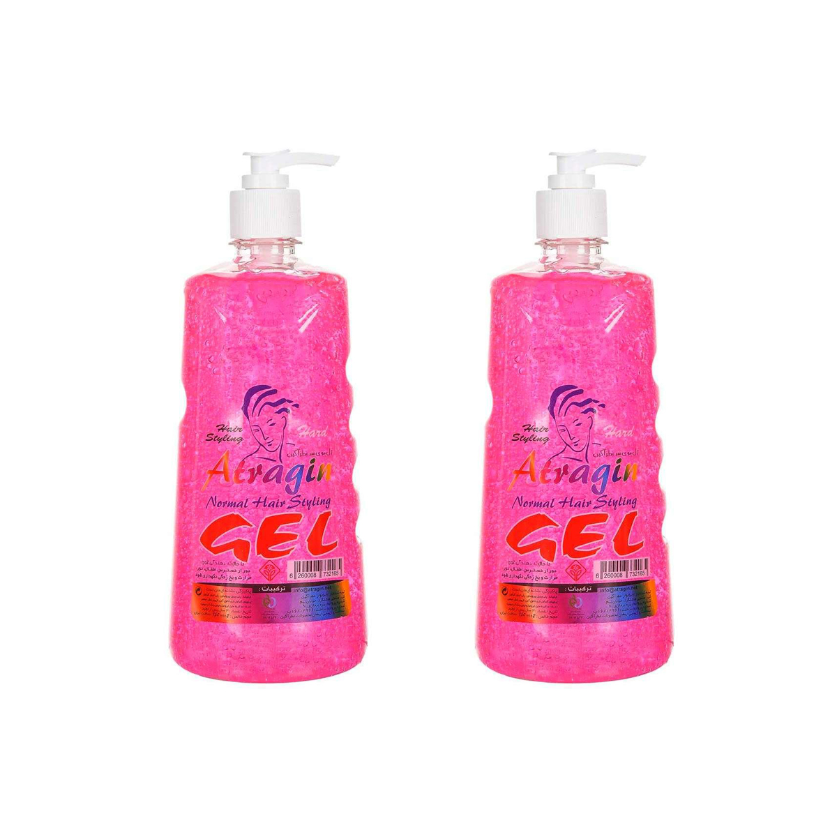 ژل حالت دهنده مو عطرآگین مدل hard حجم 750 میلی لیتر مجموعه 2 عددی