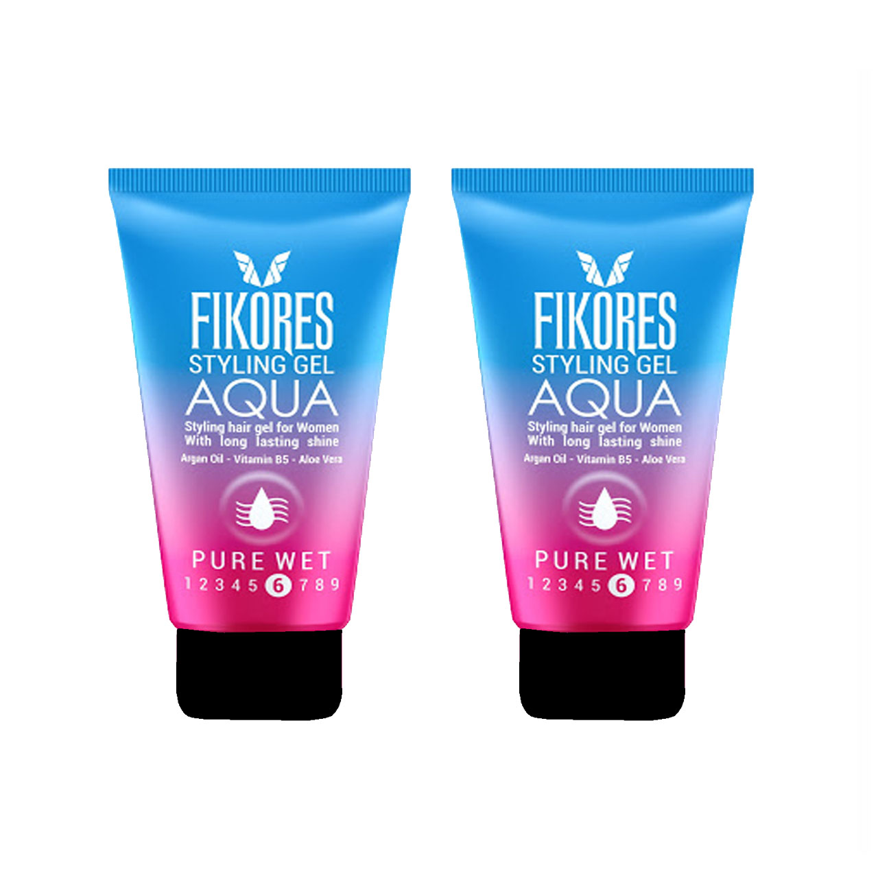 ژل حالت دهنده مو فیکورس مدل aqua حجم 150 میلی لیتر مجموعه 2 عددی