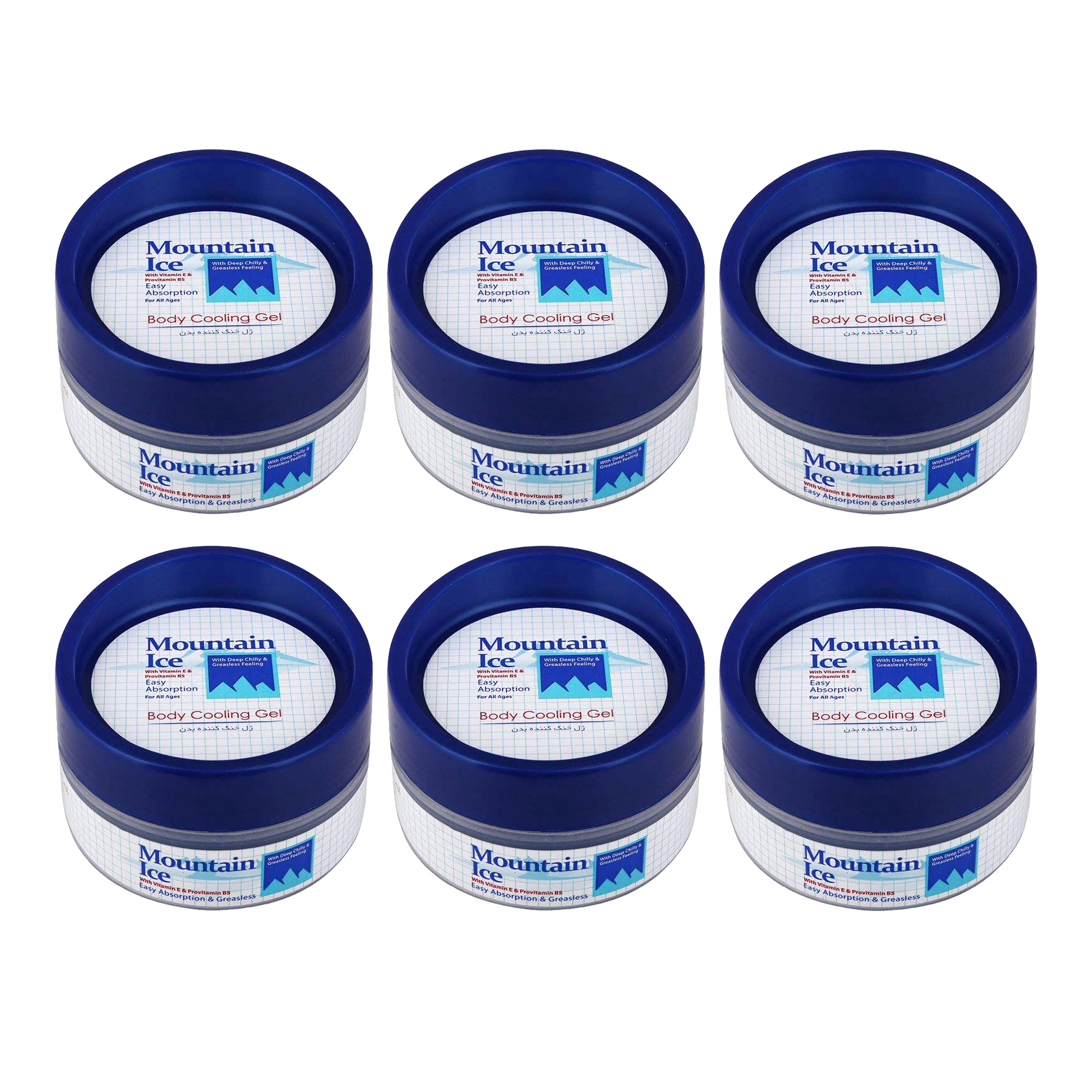 ژل خنک کننده ضد درد لیمپیو مدل mountain ice حجم 200 میلی لیتر مجموعه 6 عددی
