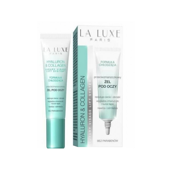 ژل دور چشم لا لوکس مدل hyaluron and collagen حجم 15 میلی لیتر