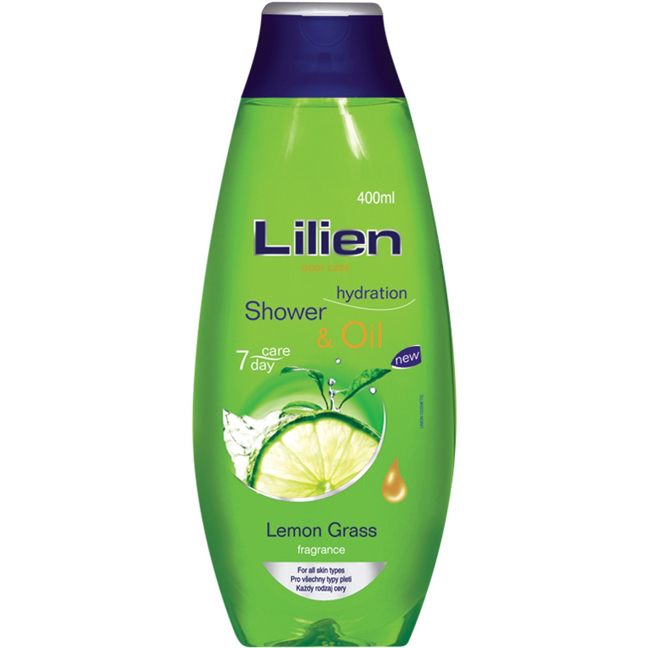 ژل شست و شوی بدن لیلین مدل lemon grass حجم 400 میلی لیتر