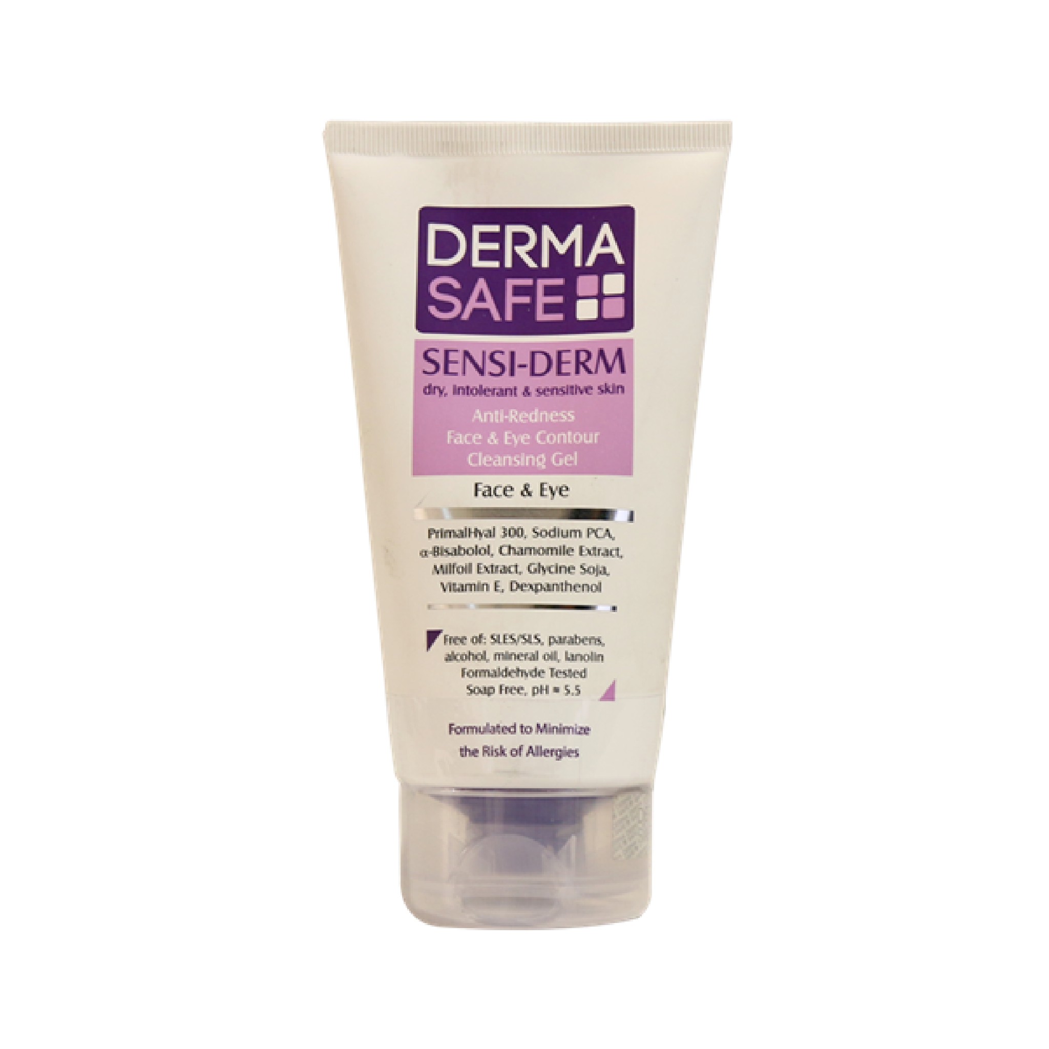 ژل شست و شوی صورت درماسیف مدل sensiderm حجم ۱۵۰ میلی لیتر