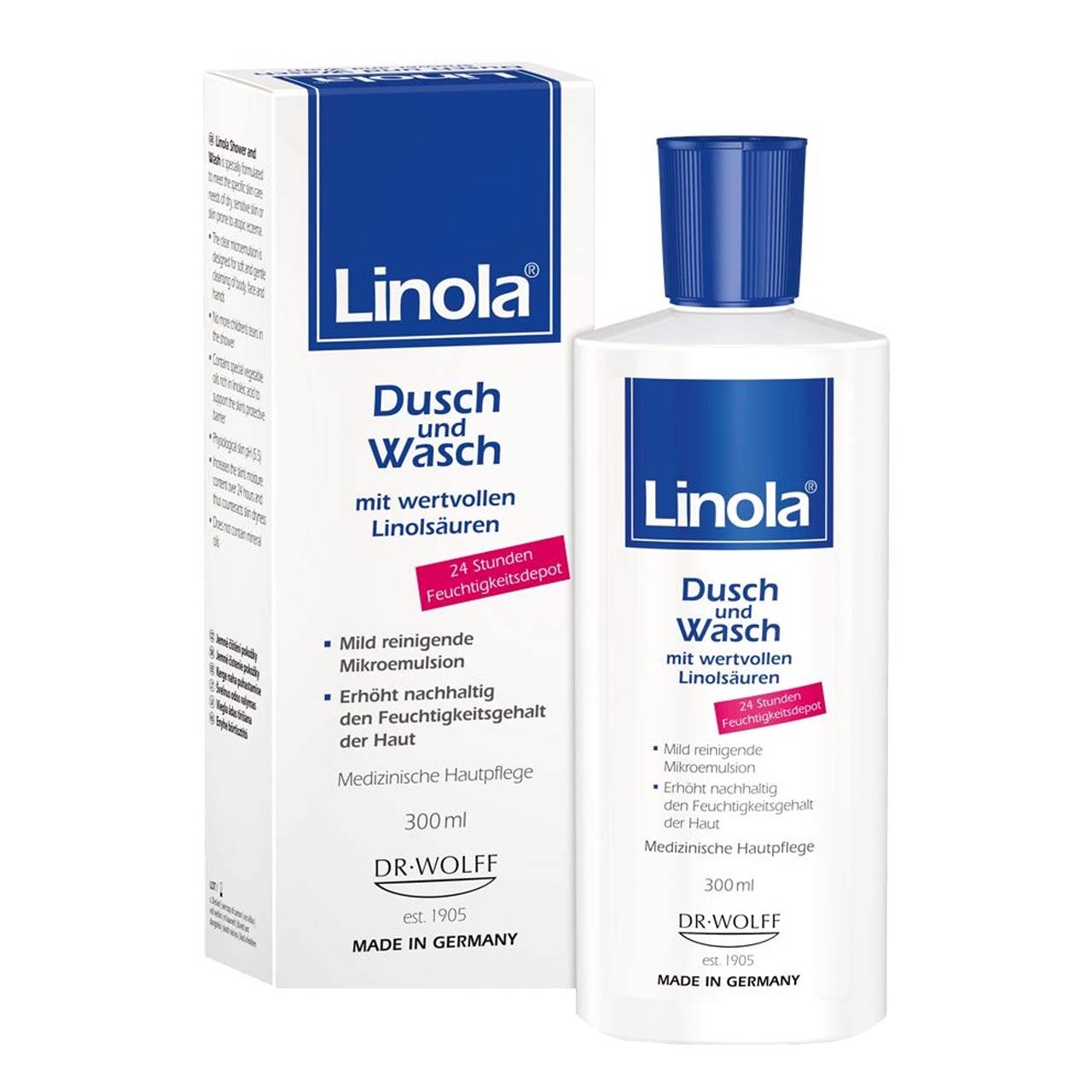ژل شستشو دکتر ولف مدل linola حجم 300 میلی لیتر