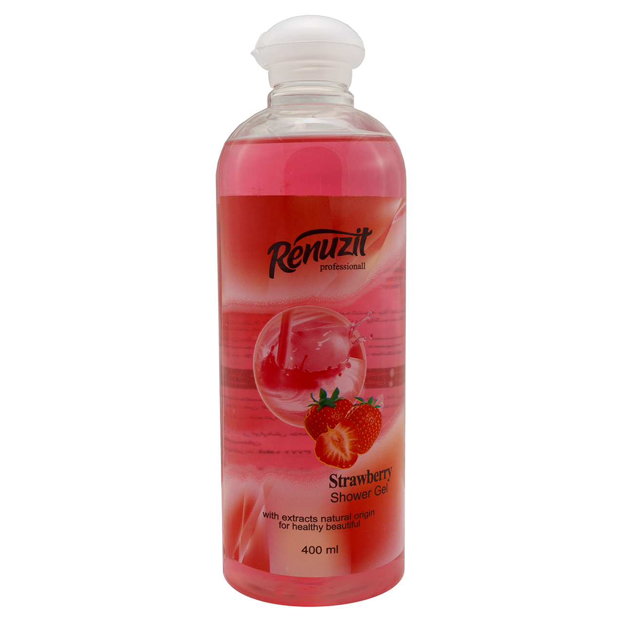 ژل شستشو رینو زیت مدل strawberry حجم 400 میلی لیتر