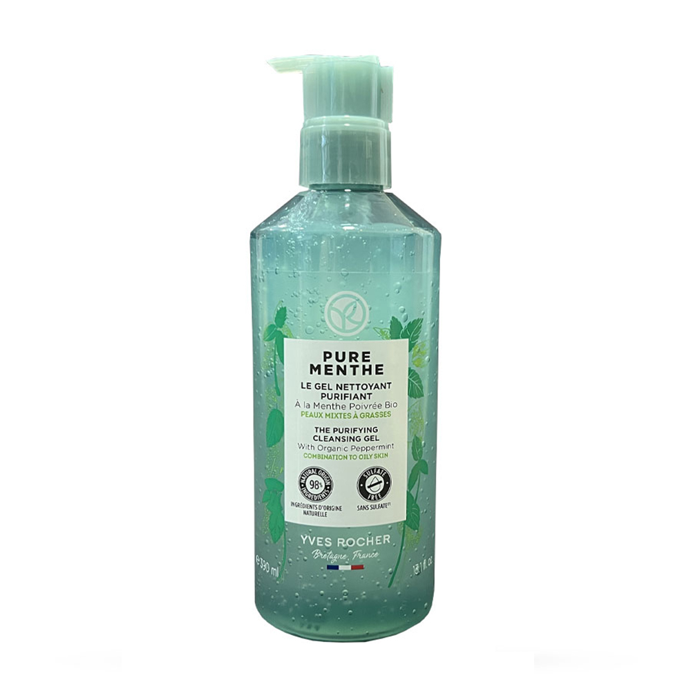 ژل شستشو صورت ایوروشه مدل pure menthe حجم 390 میلی لیتر