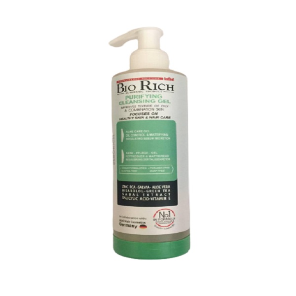 ژل شستشو صورت بایوریچ مدل purifying cleansing حجم 200 میلی لیتر
