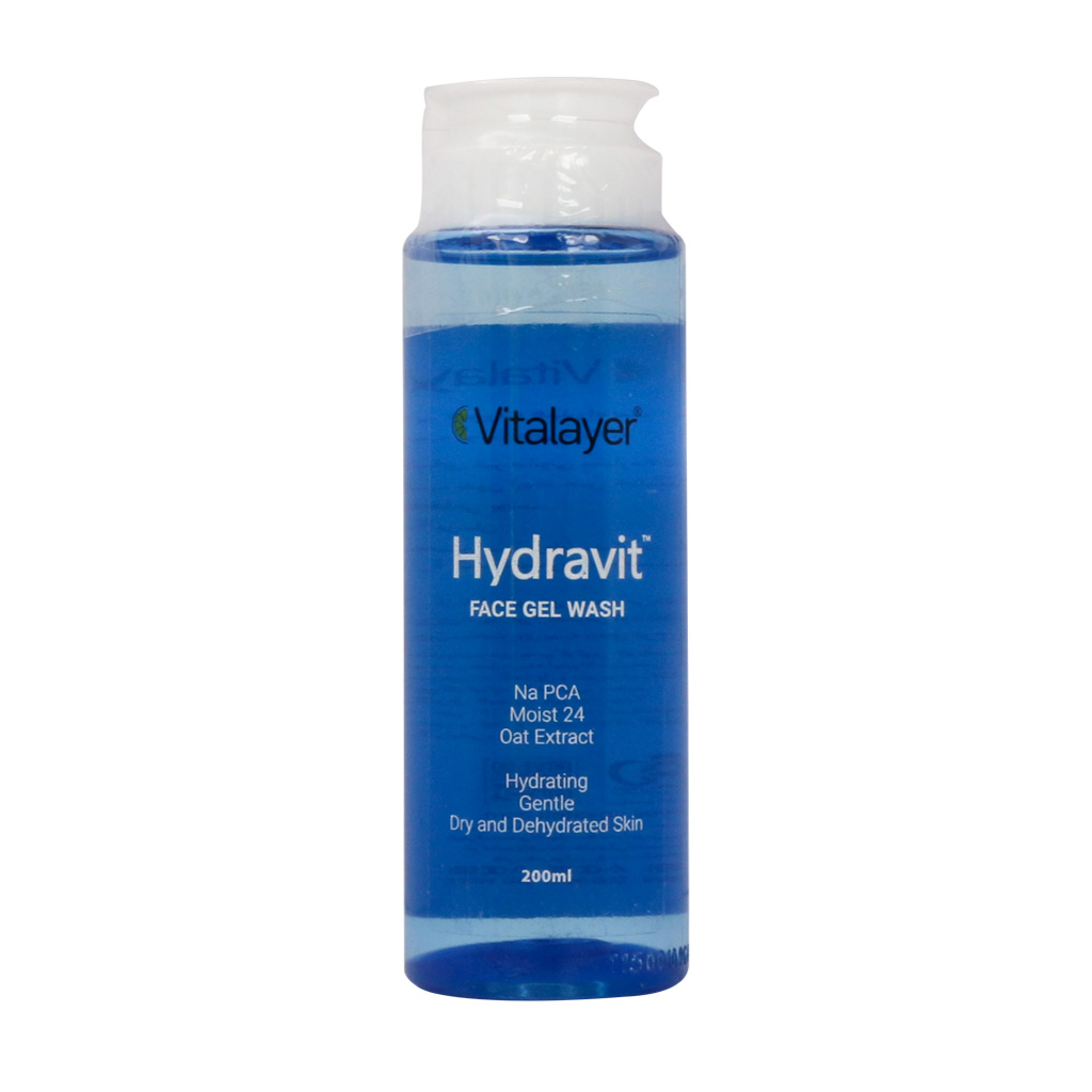 ژل شستشو صورت ویتالیر مدل hydravit حجم 200 میلی لیتر