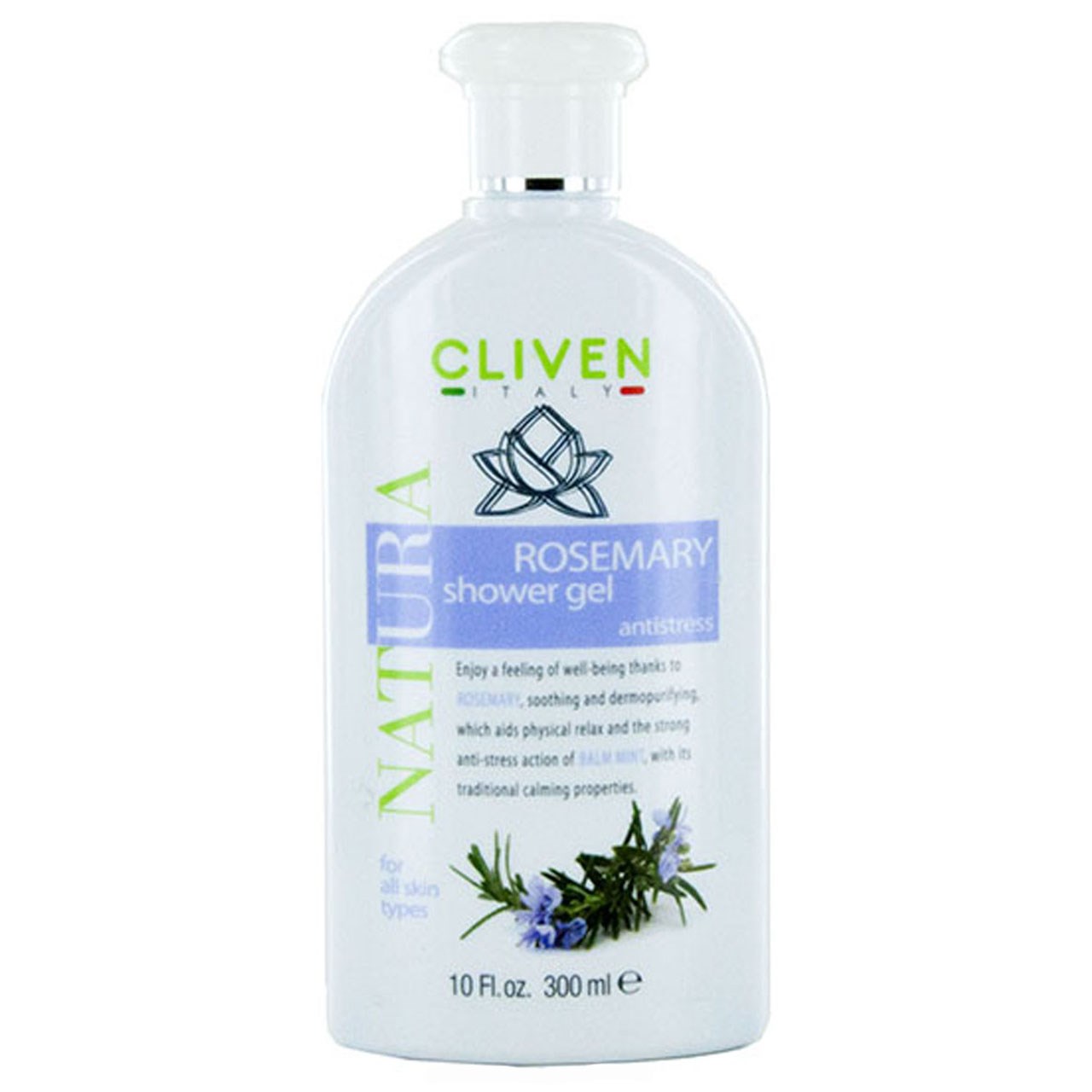 ژل شستشوی بدن کلیون مدل rosemary shower gel حجم 300 میلی لیتر