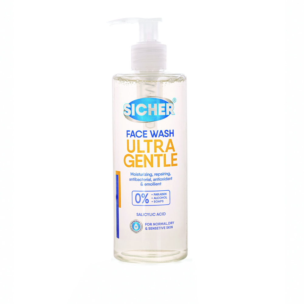 ژل شستشوی صورت سیچر مدل ultra gentle حجم 300 میلی لیتر