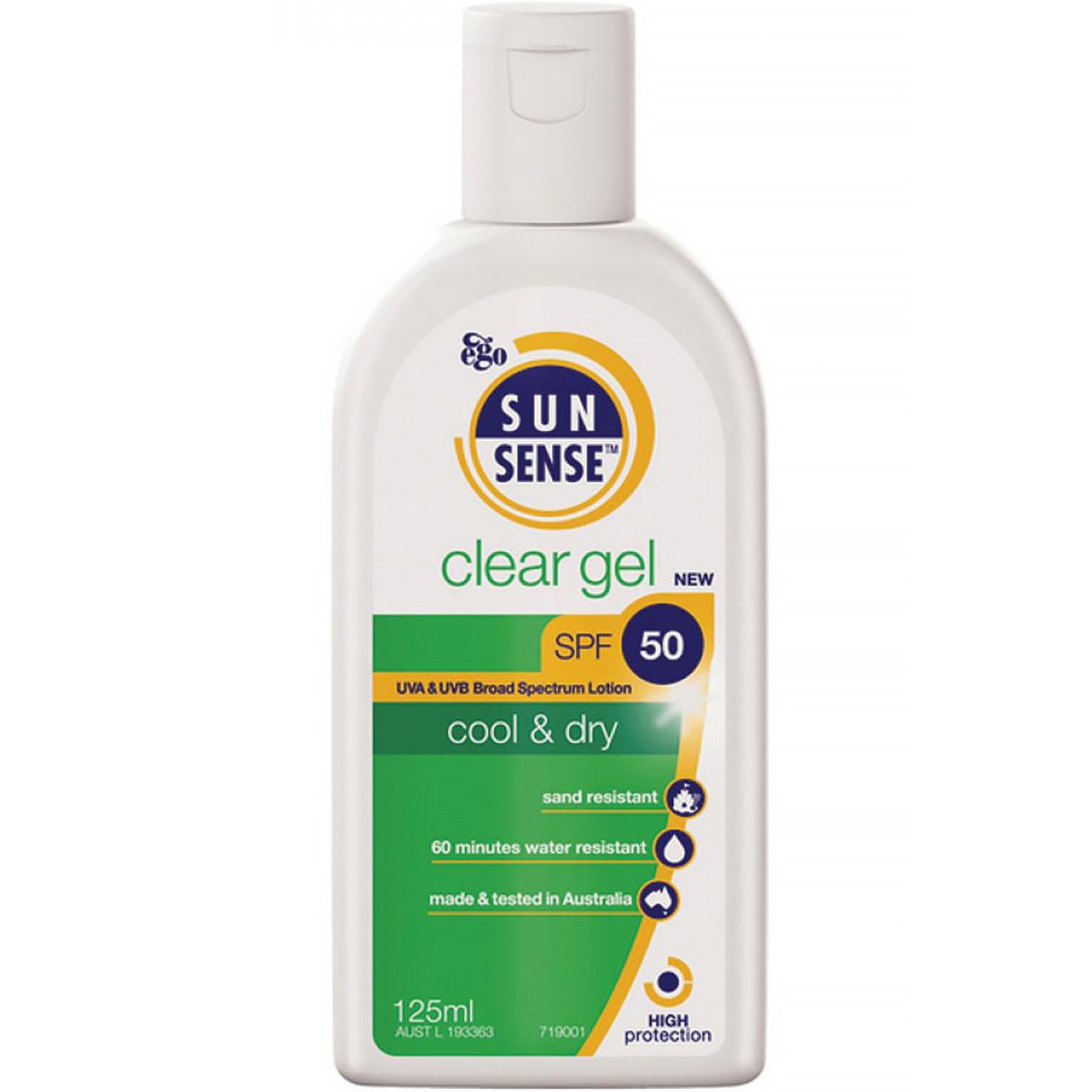 ژل ضد آفتاب سان سنس مدل clear gel spf50 حجم 125 میلی لیتر