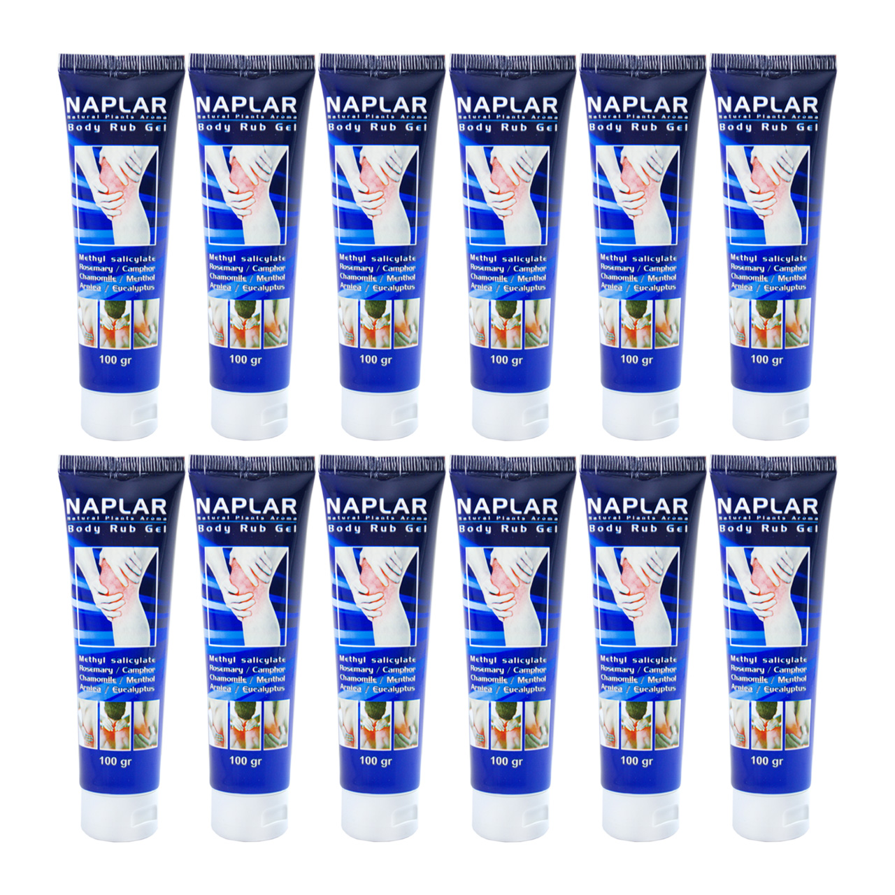 ژل ضد درد ناپلار مدل rub gel حجم 100 میلی لیتر مجموعه 12 عددی