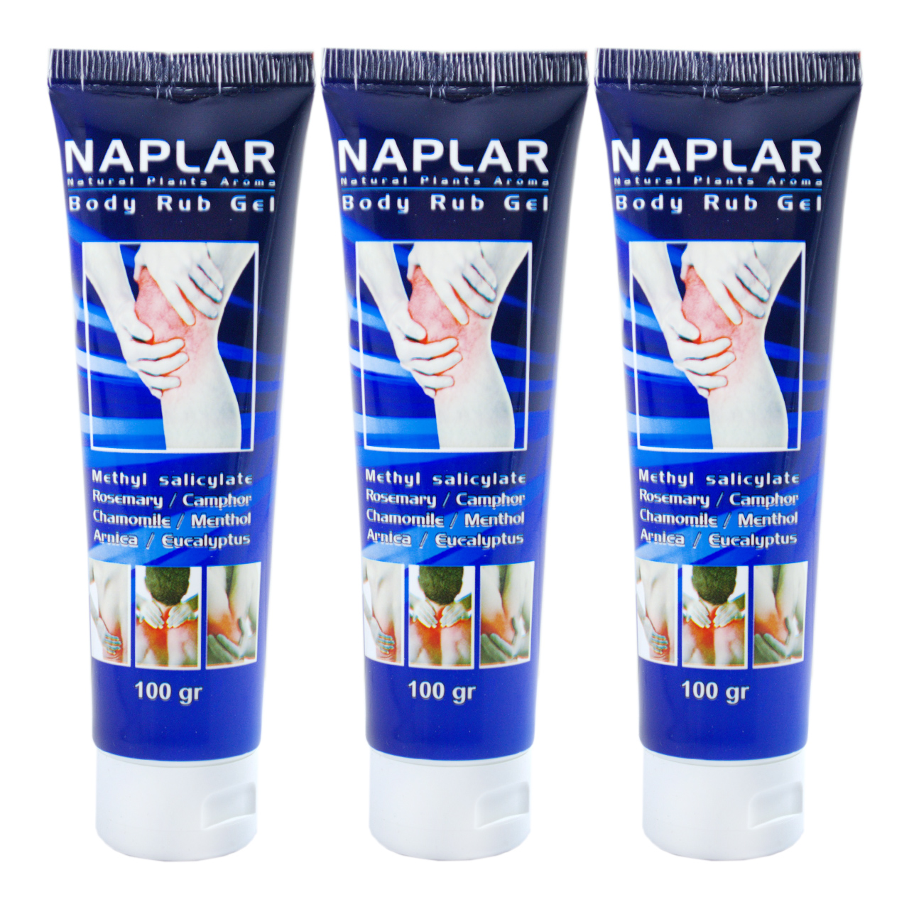 ژل ضد درد ناپلار مدل rub gel حجم 100 میلی لیتر مجموعه 3 عددی