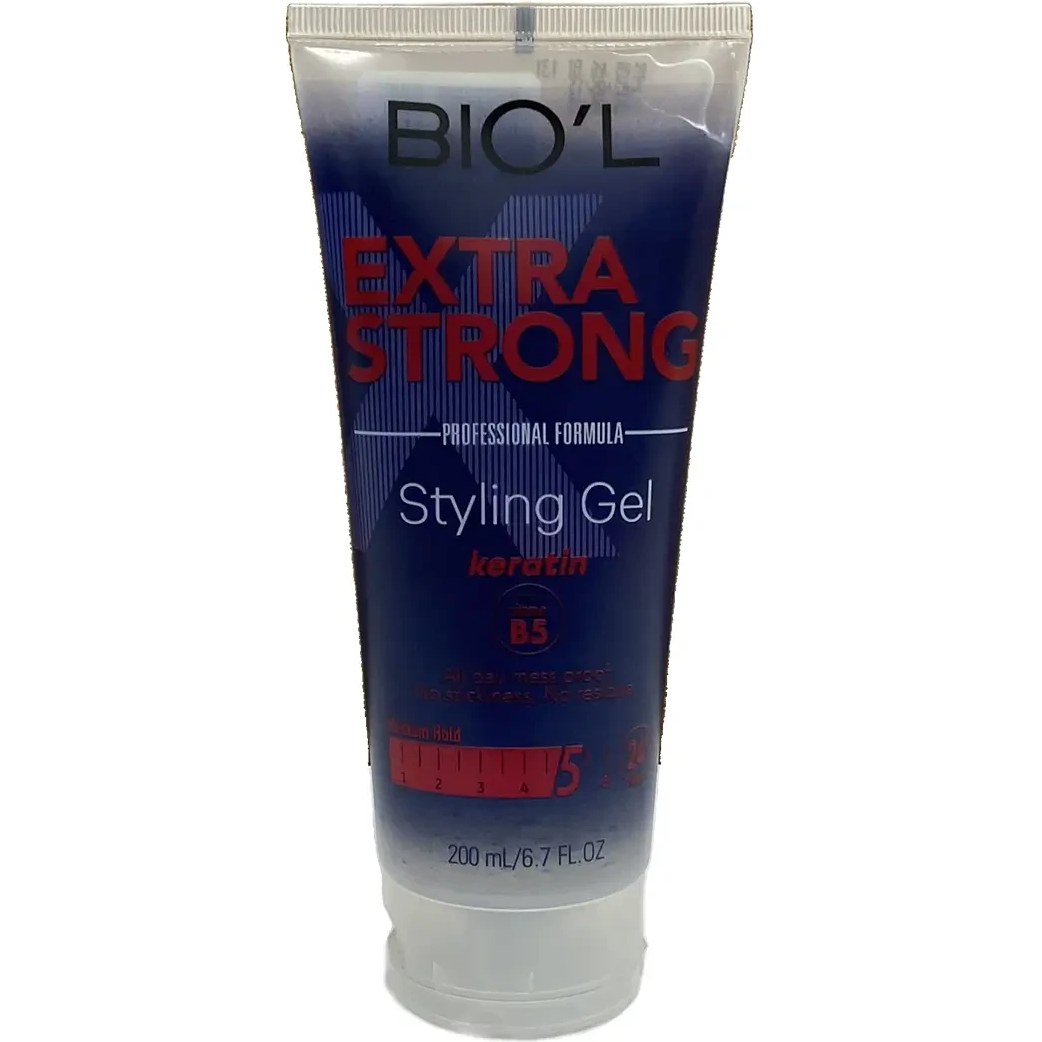 ژل مو بیول مدل extra strong حجم 200 میلی لیتر