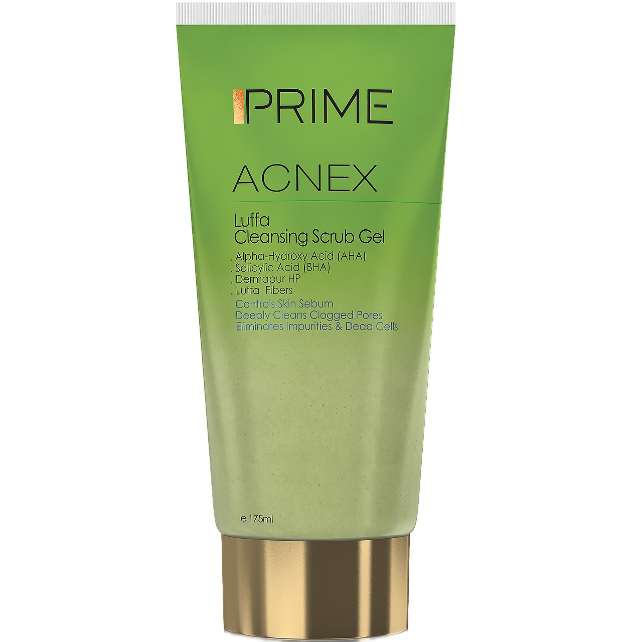 ژل پاک کننده اسکراب پریم مدل acnex luffa حجم 175 میلی لیتر