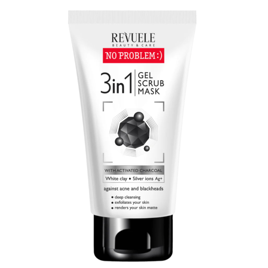 ژل پاک کننده صورت رووئله مدل charcoal 3 in 1 حجم 150 میلی لیتر