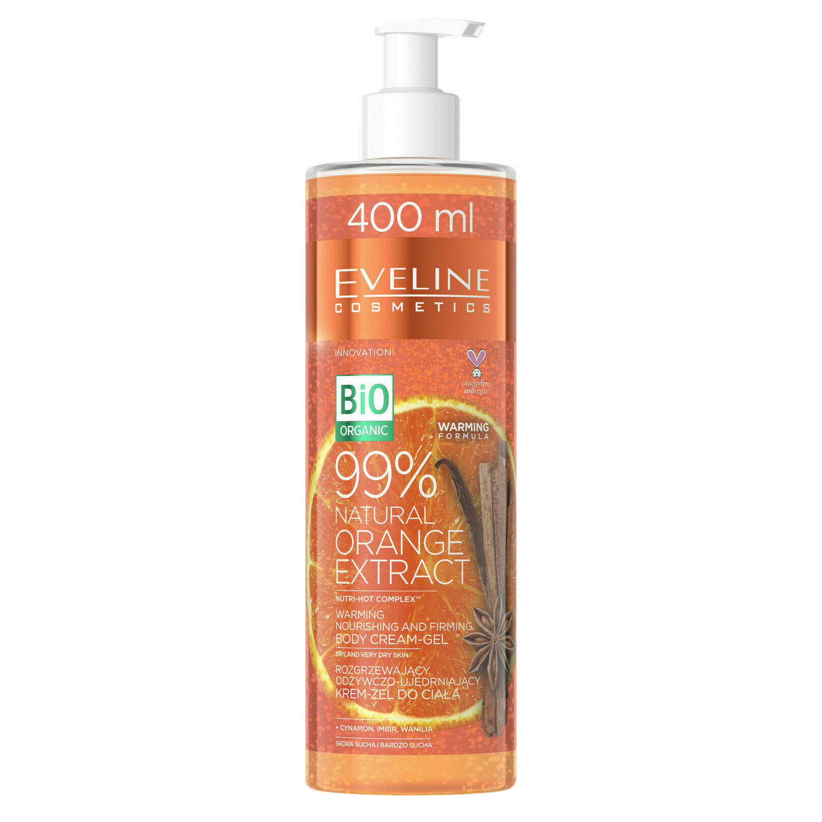 ژل کرم بدن اولاین مدل orange extract حجم 400 میلی لیتر