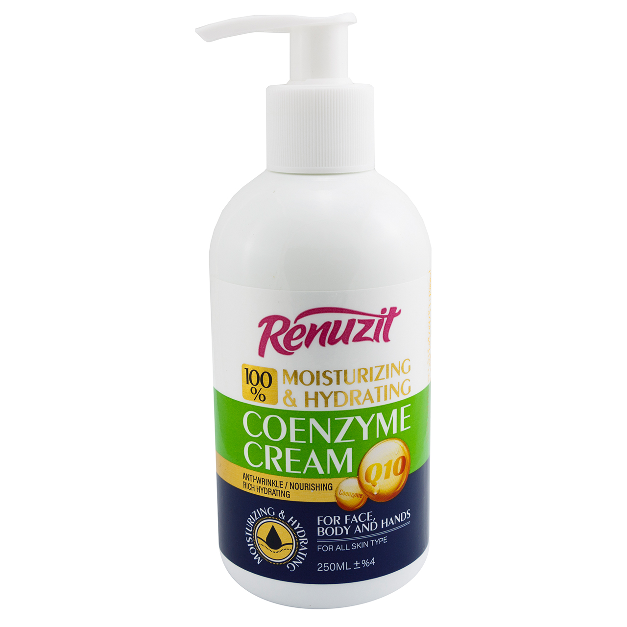 کرم آبرسان رینوزیت مدل coenzyme q10 حجم 250 میلی لیتر