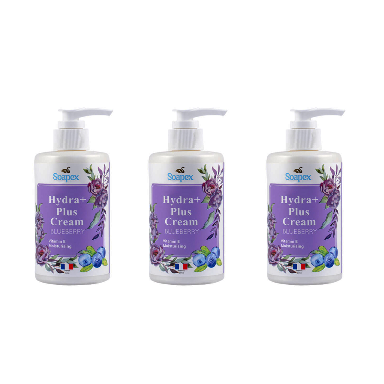 کرم آبرسان سوپکس مدل blueberry حجم 250 میلی لیتر مجموعه 3 عددی