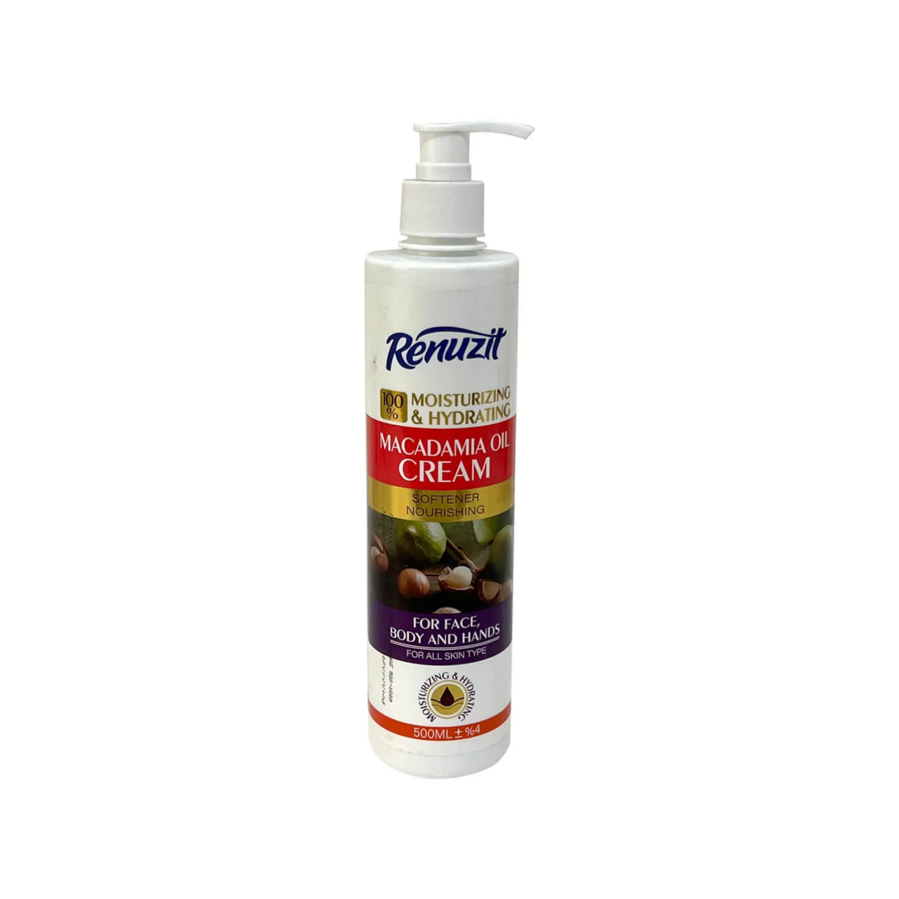 کرم آبرسان و مرطوب کننده رینوزیت مدل macadamia oil حجم 500 میلی لیتر
