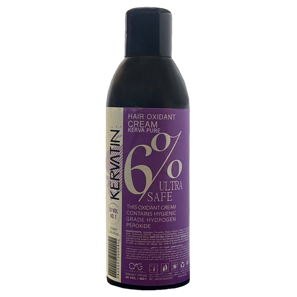کرم اکسیدان کروا پیور مدل keratin شش درصدی حجم 1000 میلی لیتر