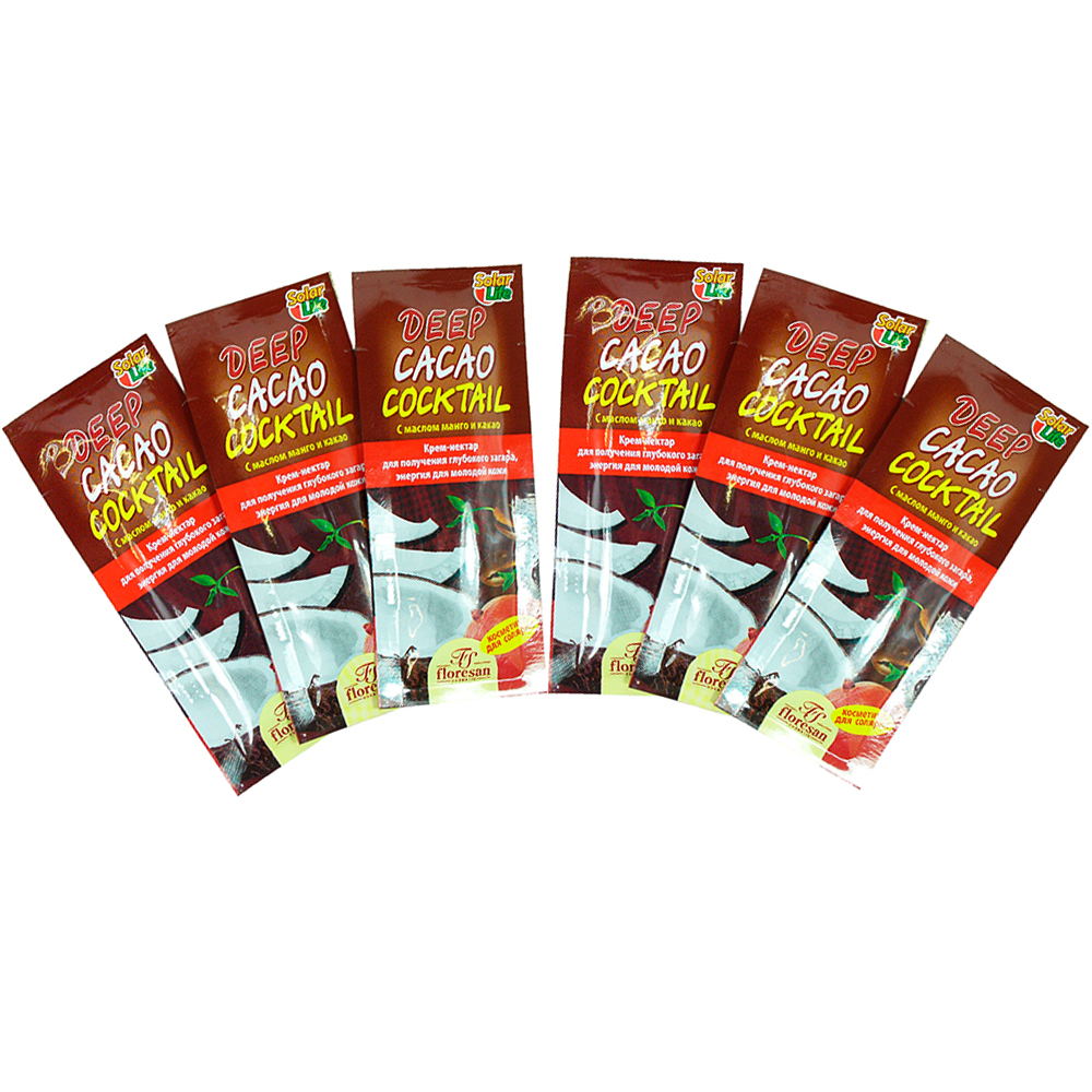 کرم برنز کننده فلورسان مدل deep cacao cocktail حجم 15 میلی لیتر بسته 6 عددی