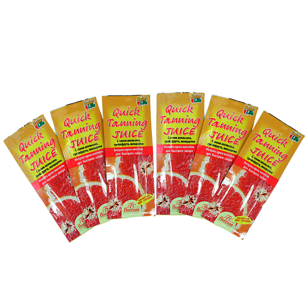 کرم برنز کننده فلورسان مدل quick tanning juice حجم 15 میلی لیتر بسته 6 عددی