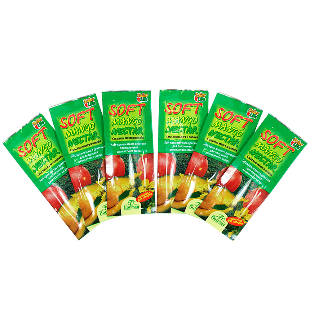 کرم برنز کننده فلورسان مدل soft mango nectar حجم 15 میلی لیتر بسته 6 عددی