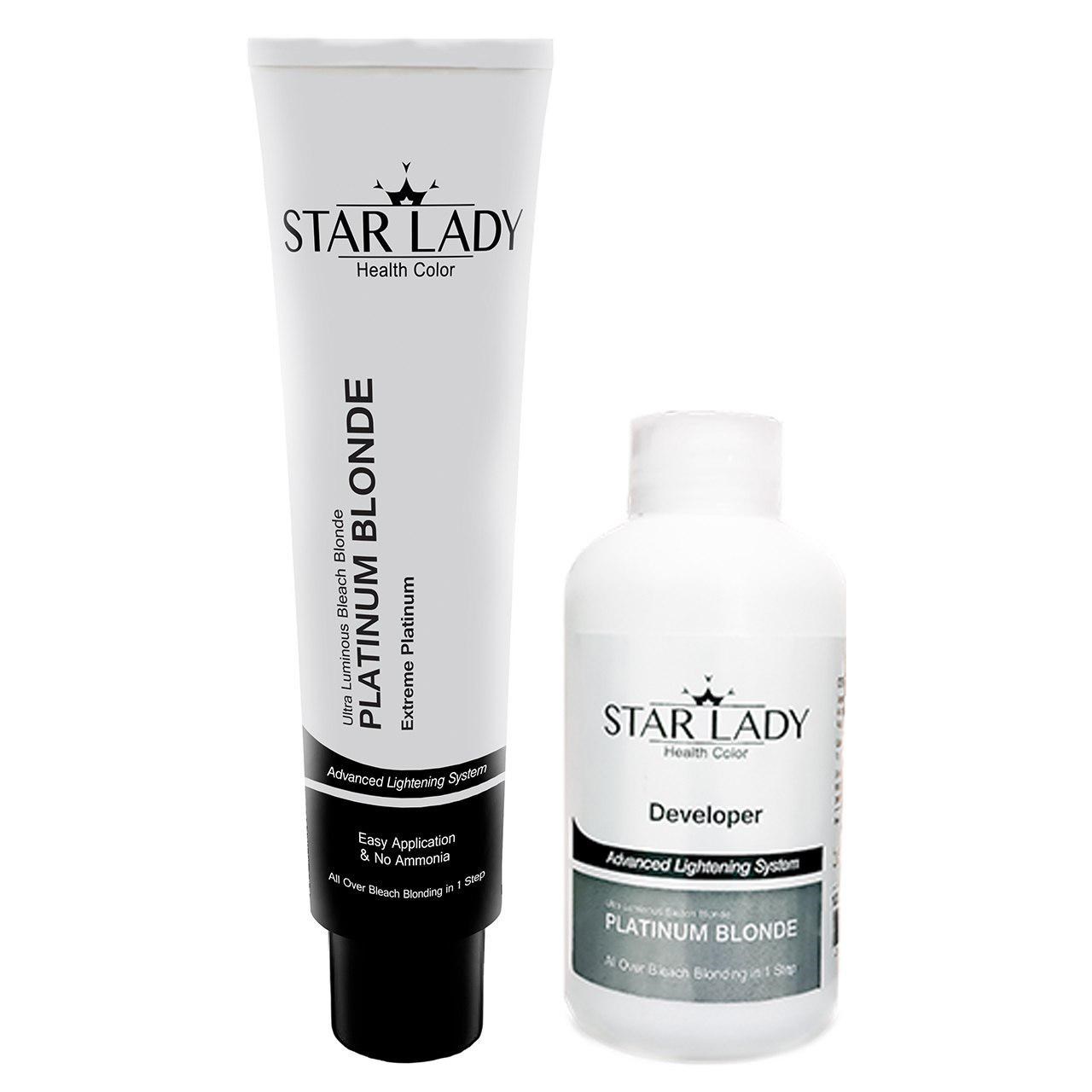کرم بی رنگ کننده استارلیدی مدل platinum blonde حجم 240 میلی لیتر