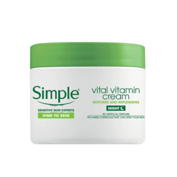 کرم ترمیم کننده شب سیمپل مدل vital vitamin حجم 50 میلی لیتر