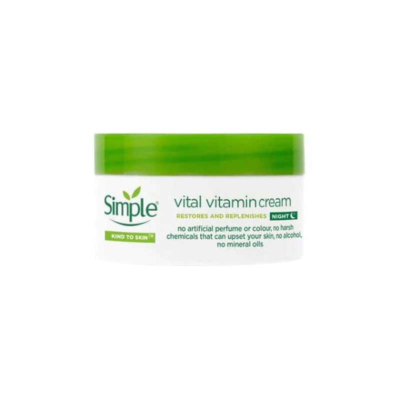 کرم ترمیم کننده و ویتامینه شب سیمپل مدل vital vitamin حجم 50 میلی لیتر