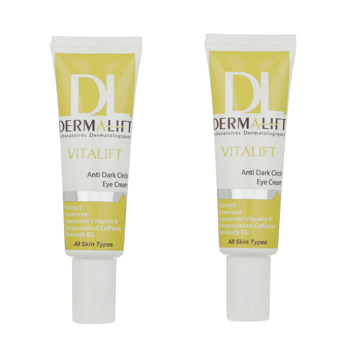 کرم دور چشم درمالیفت مدل vitalift anti dark حجم 25 میلی لیتر بسته دو عددی