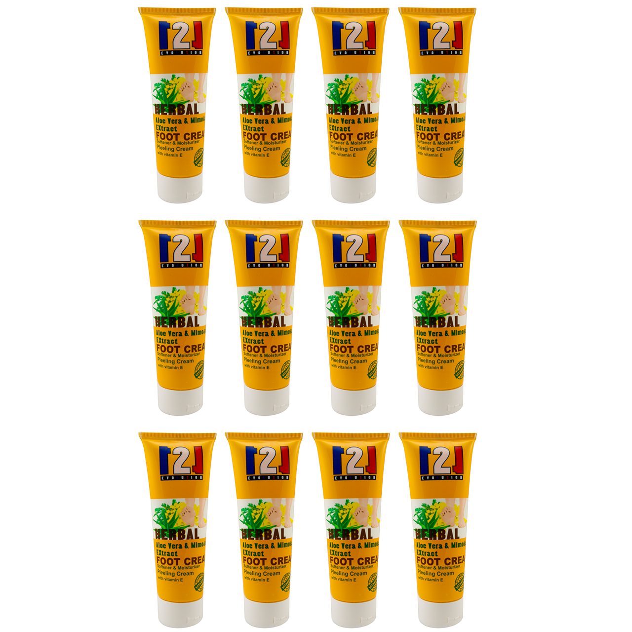 کرم رفع ترک پا 121 مدل aloe vera حجم 75 میلی لیتر مجموعه 12 عددی
