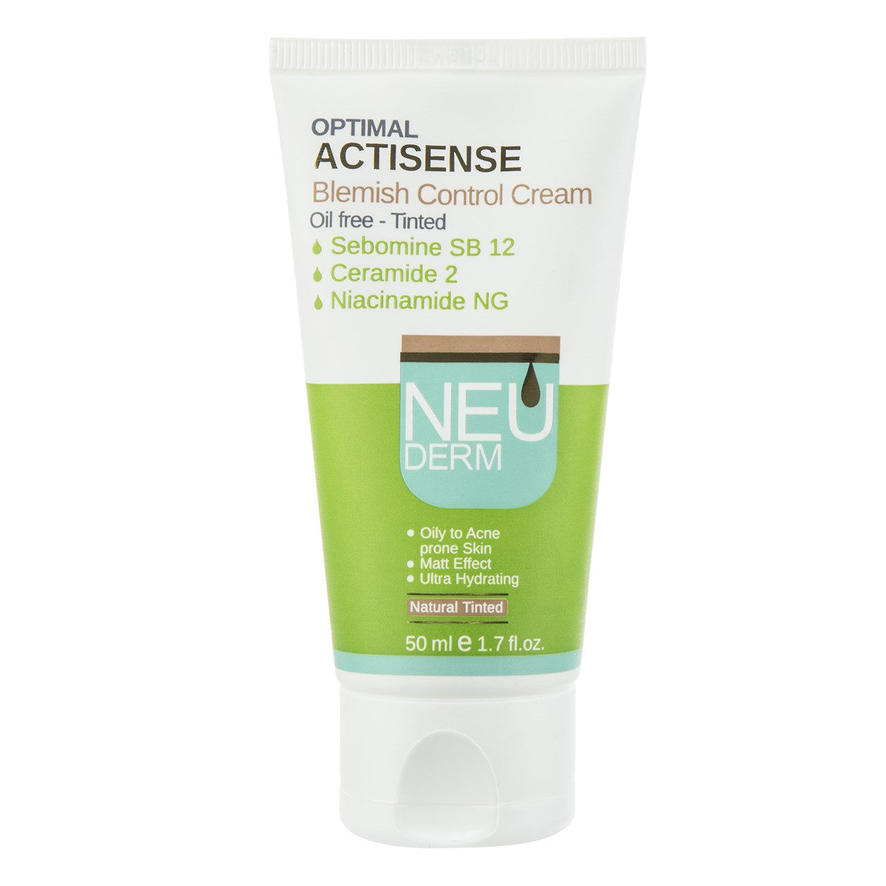 کرم رنگی پوشاننده نئودرم سری optimal actisense حجم 50 میلی لیتر