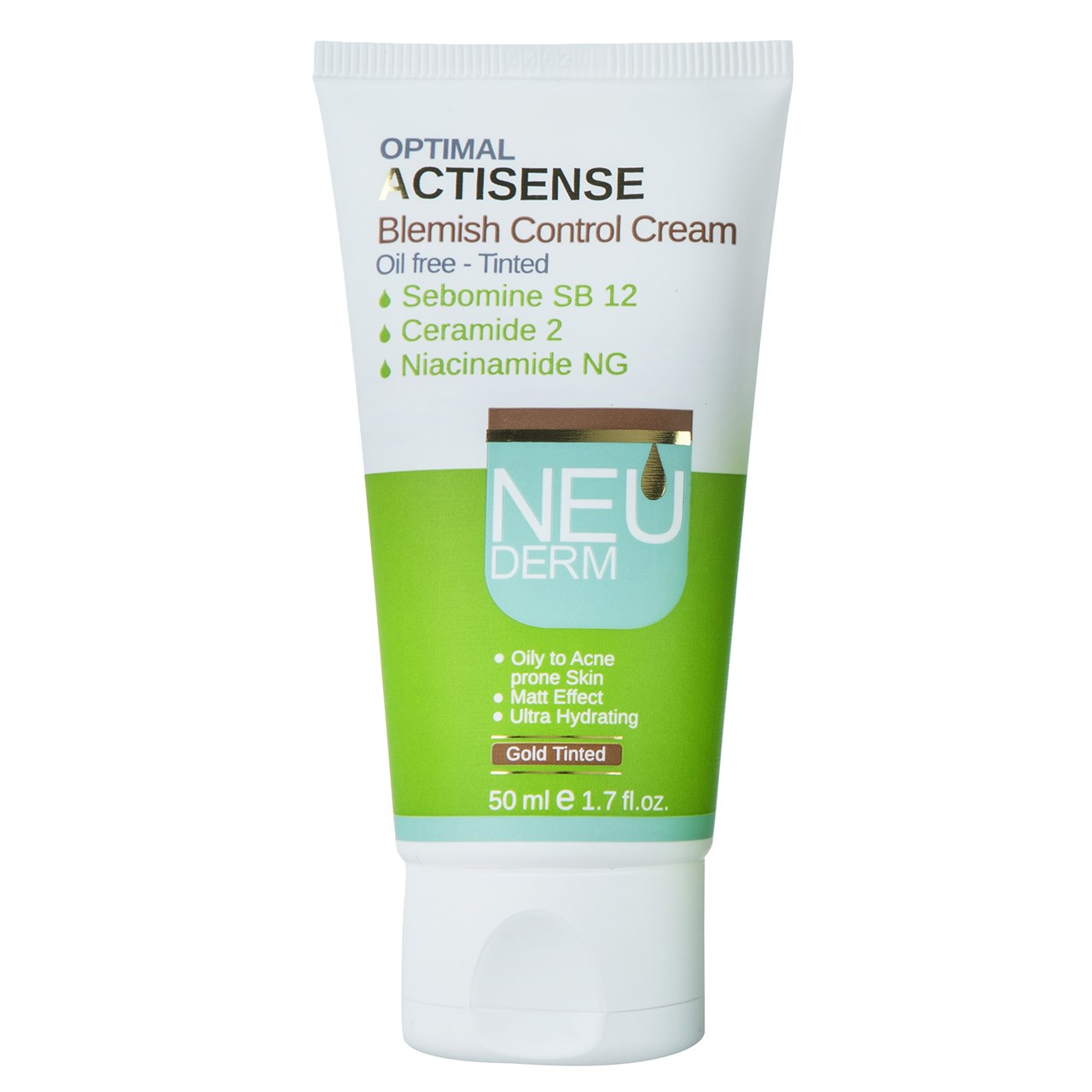 کرم رنگی پوشاننده نئودرم مدل optimal actisense حجم 50 میلی لیتر