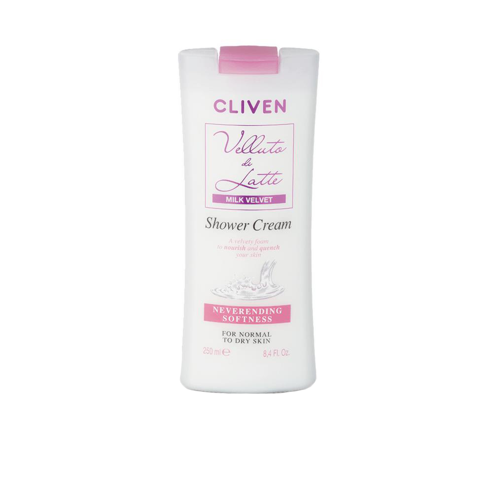 کرم شستشو بدن کلیون مدل milk velvet normal حجم 250 میلی لیتر