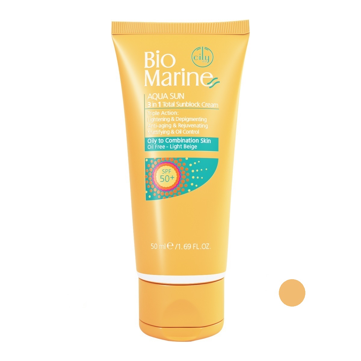 کرم ضد آفتاب بایومارین مدل aqua sun حجم 50 میلی لیتر