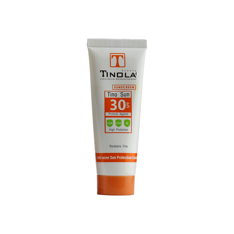 کرم ضد آفتاب بدون رنگ spf 30 تینولا مدل tino sun ‌مناسب پوست‌های چرب و مختلط حجم 40 میلی‌لیتر