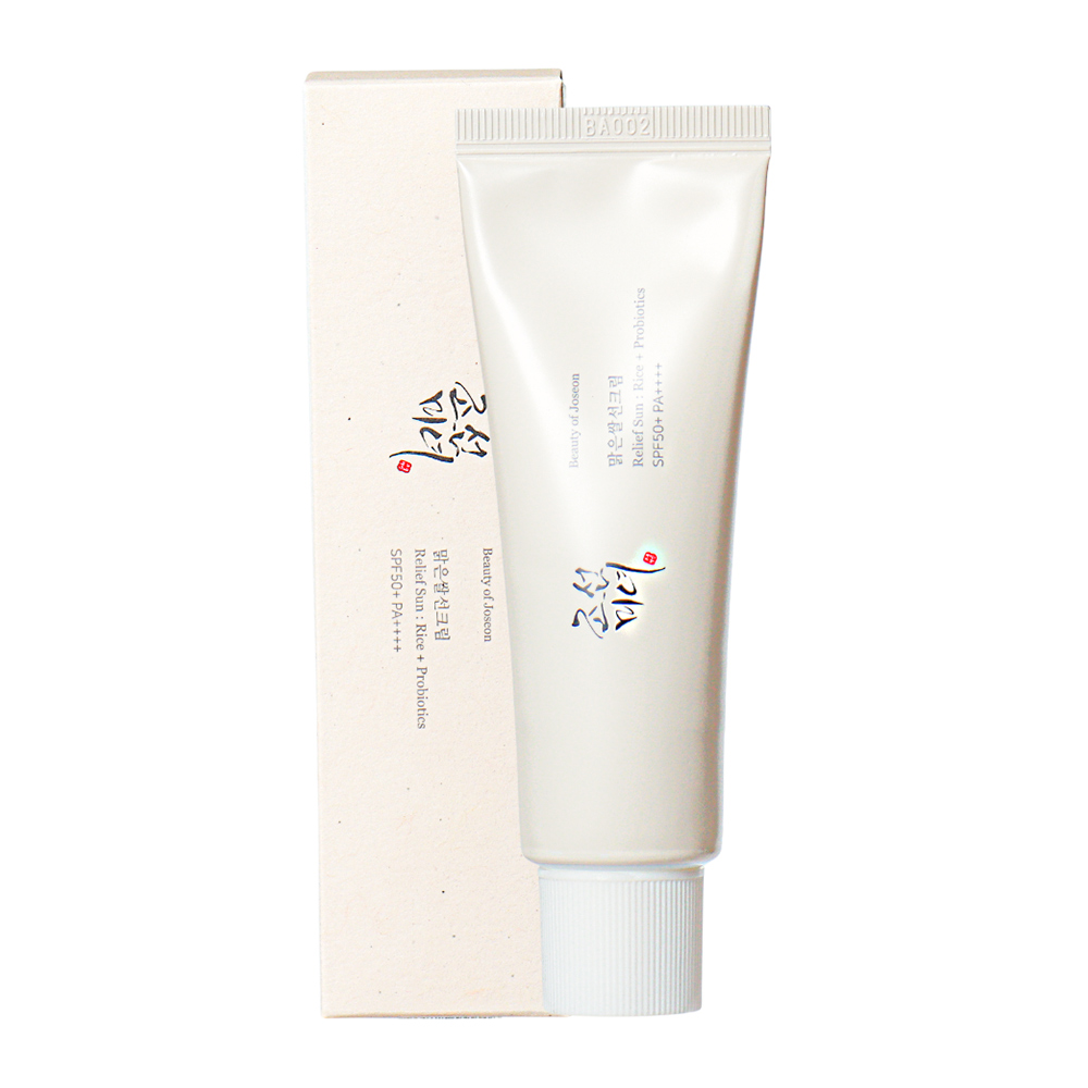کرم ضد آفتاب بدون رنگ بیوتی اف جوسئون spf 50 مدل relief مناسب انواع پوست‌ حجم 50 میلی‌لیتر