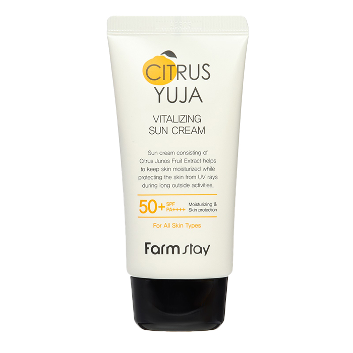 کرم ضد آفتاب بدون رنگ فارم استی spf 50 مدل citrus yuja ‌مناسب انواع پوست حجم 70 میلی‌لیتر
